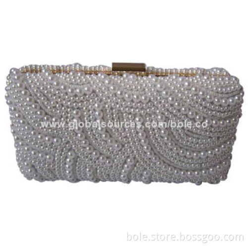 Evening Clutch Bag, Made of Beads, Sized 16.5 x 8 x 5.5cm, OEM Orders Welcomed